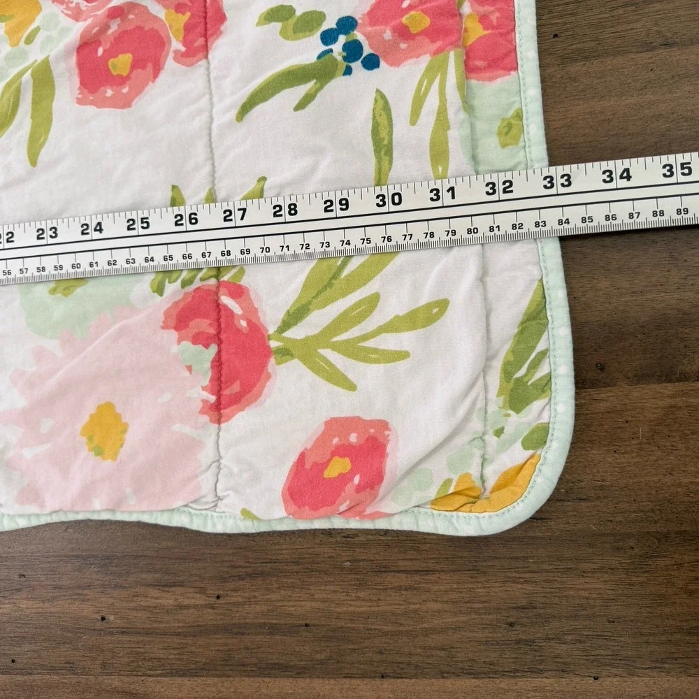 Target Cloud Island Floral Field Baby Blanket Quilted Reversible Flowers Pinks